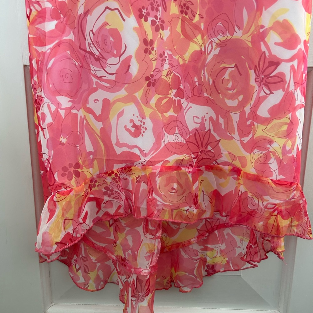 Y2K Pink Floral Dress Spring Summer Wedding Guest Dress - Picture 5 of 7